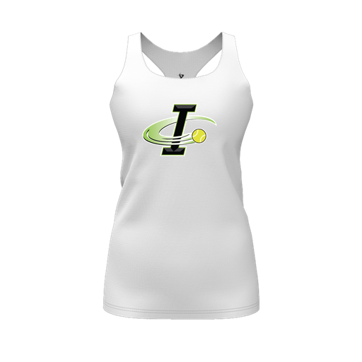 [FT0TRBWH-FYS-LOGO2] Decker Racerback Tank Top (Female Youth S, White, Logo 2)