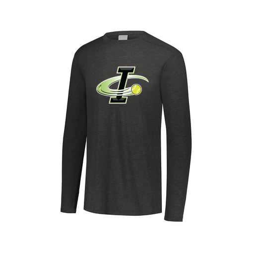 [FTLCUBBK-AXS-LOGO2] Decker Men's Tri-Blend T-Shirt - Long Sleeve (Adult XS, Black, Logo 2)