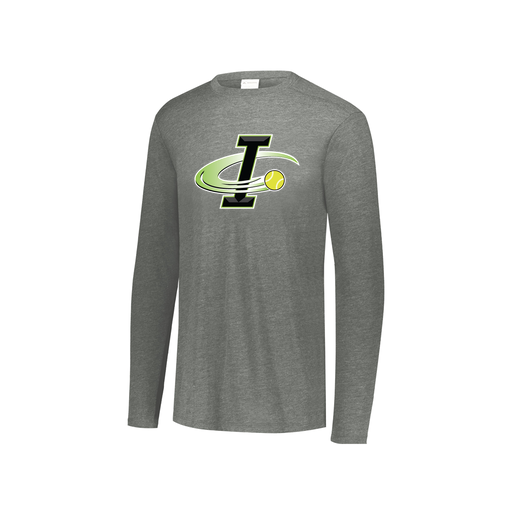 [FTLCUBGY-YS-LOGO2] Decker Youth Tri-Blend T-Shirt - Long Sleeve (Youth S, Gray, Logo 2)